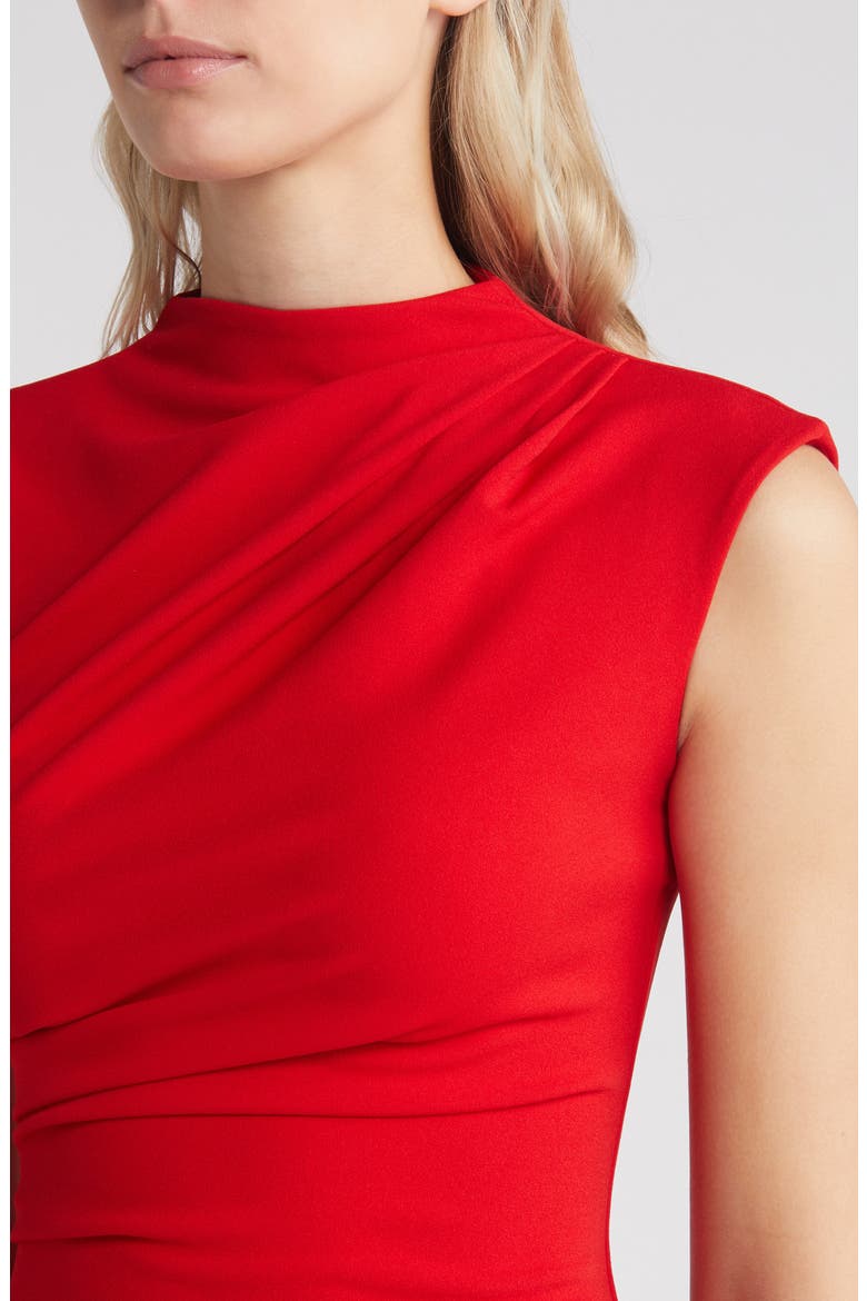 Diana Asymmetric Hem Sheath Dress, Alternate, color, RED