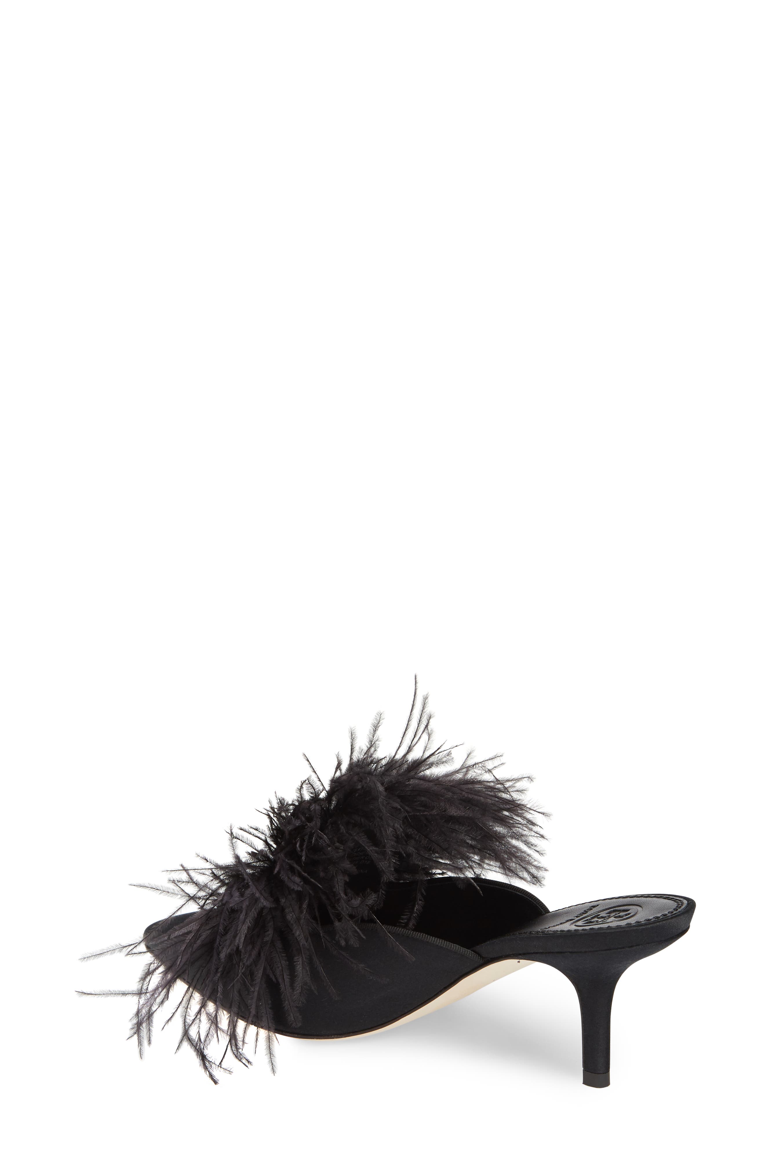 Tory Burch Elodie Embellished Feather Mule, Alternate, color, 