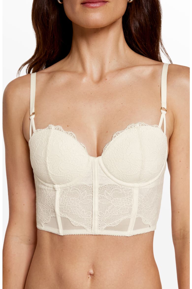 Lace Corset Top, Main, color, Ecru