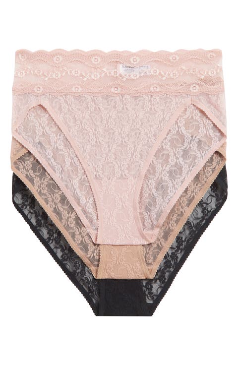 Assorted 3-Pack Lace Kiss High Cut Briefs