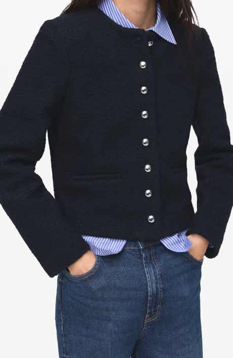 MANGO Bouclé Crop Jacket