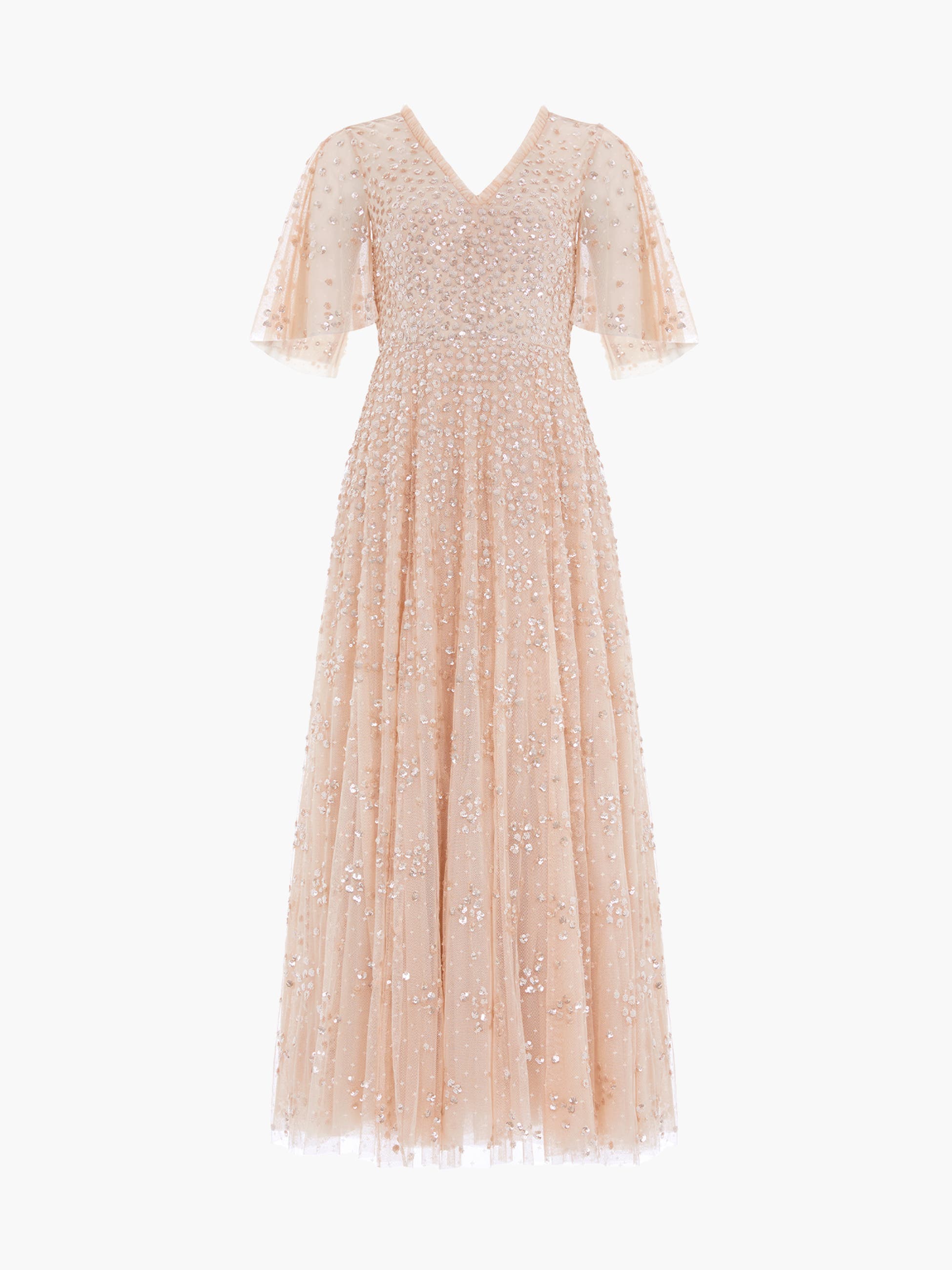 Leila Dot V-neck Cape Ankle Gown - image 2