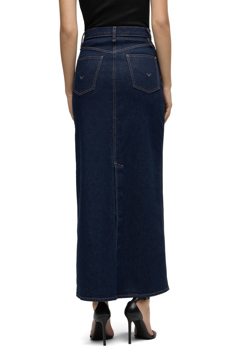 Reconstructed Stretch Cotton Denim Maxi Skirt, Alternate, color, EVE