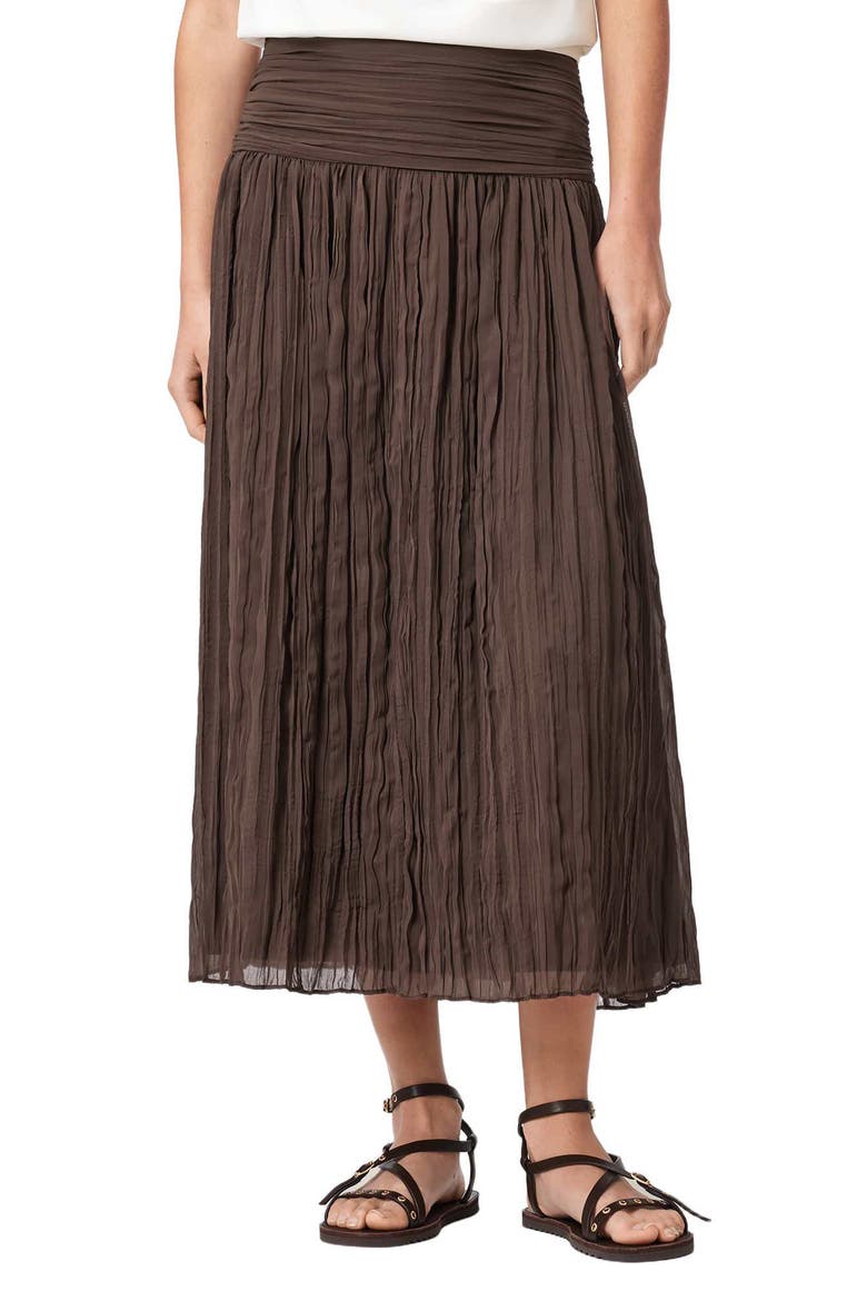Asal Midi Skirt, Main, color, BITTER BROWN