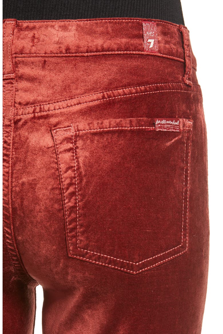 7 For All Mankind® Velvet Ankle Skinny Jeans, Alternate, color, VELVET ANTIQUE PINK