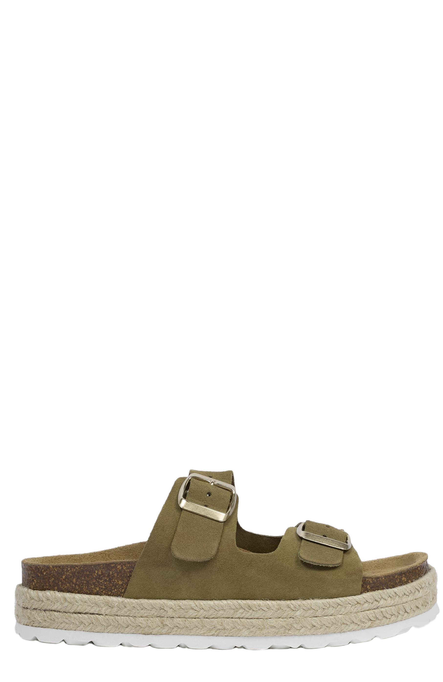 Celtic & Co. Double Buckle Sandal, Alternate, color, Khaki