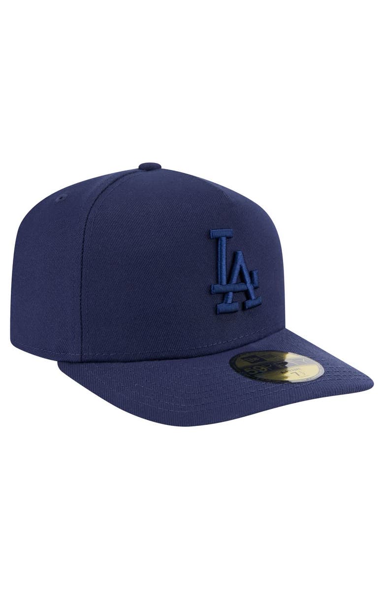 New Era Men's New Era Navy Los Angeles Dodgers Color Pack A-Frame 59FIFTY Fitted Hat, Alternate, color, 