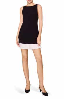 Pleated Hem Shift Minidress
