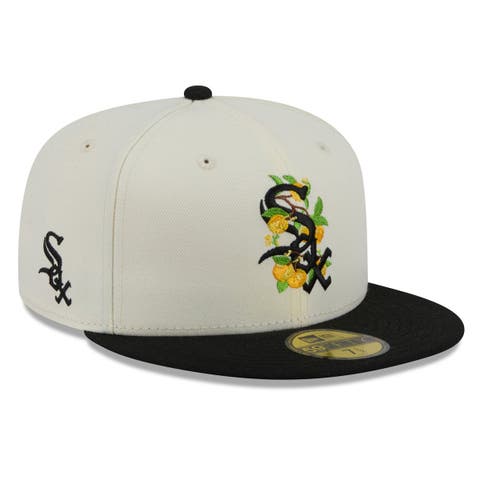Men's New Era White/Black Chicago White Sox Blossom 59FIFTY Fitted Hat