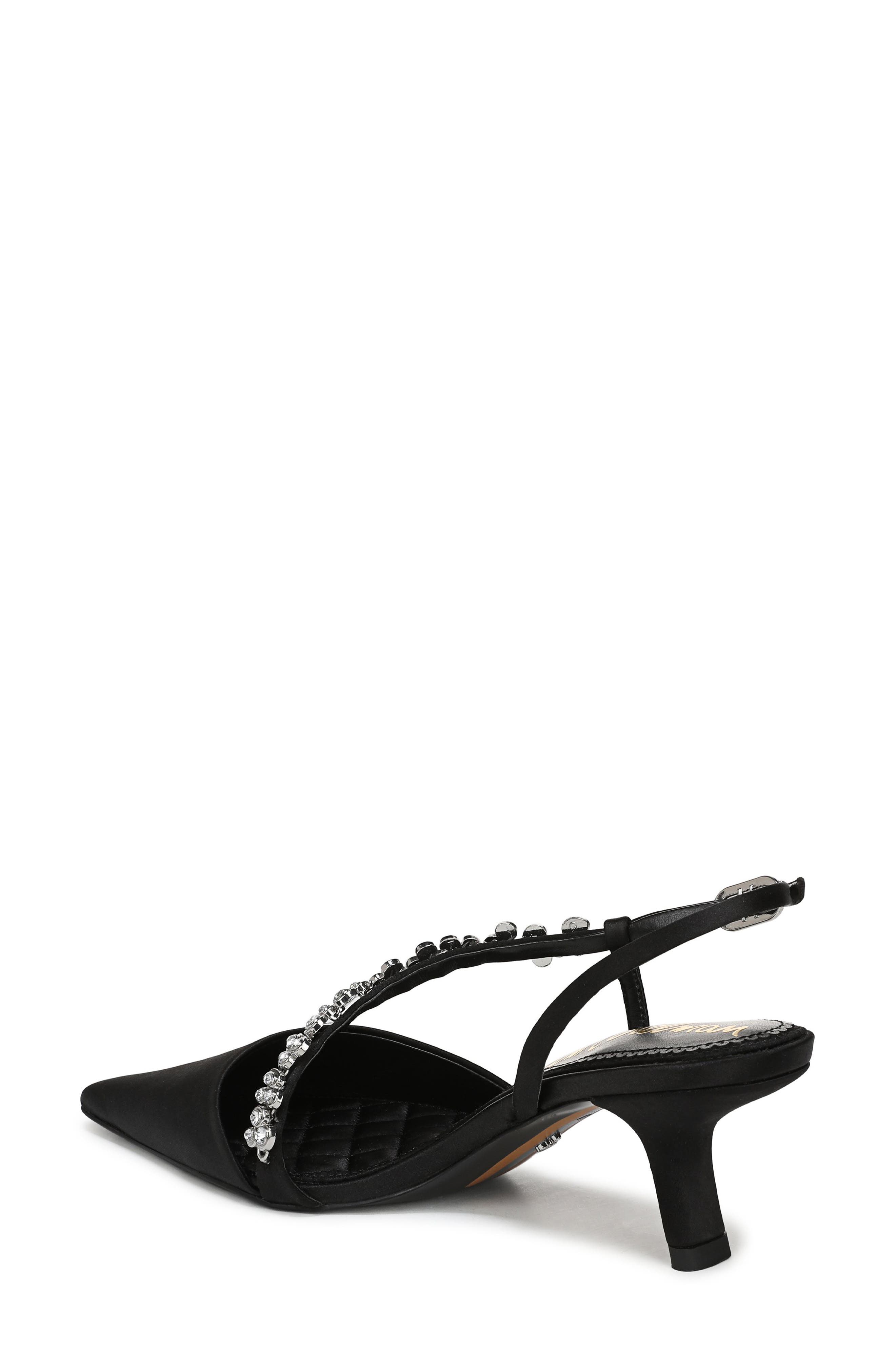 Sam Edelman Bonnie Slingback Pointed Toe Pump, Alternate, color, Black