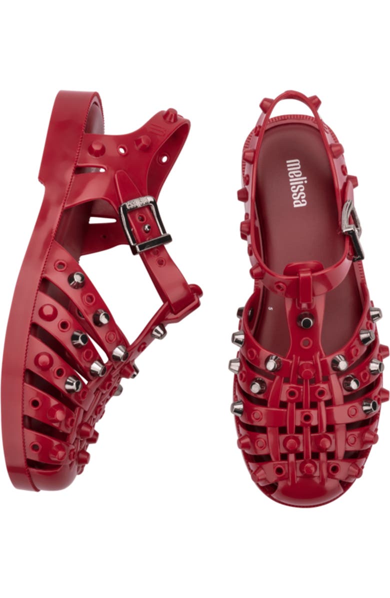 Melissa Possession Stud Fisherman Sandal, Alternate, color, Red