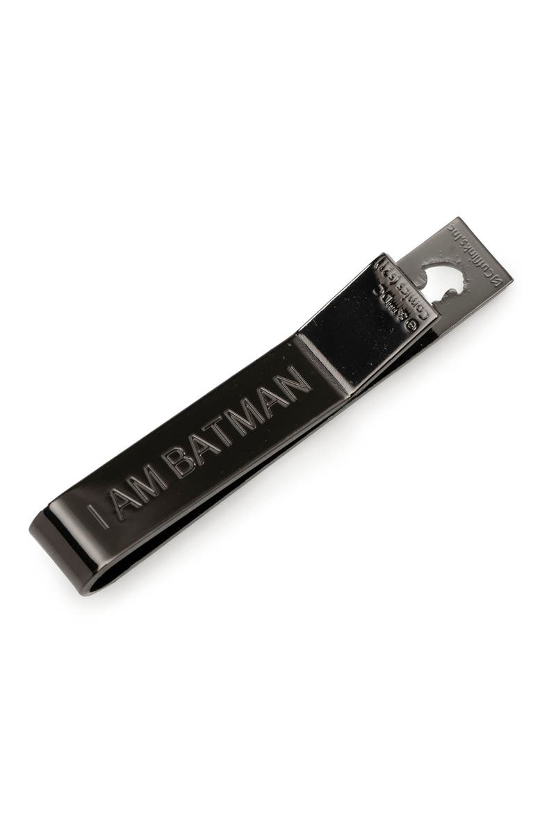 I am Batman Tie Bar, Alternate, color, BLACK