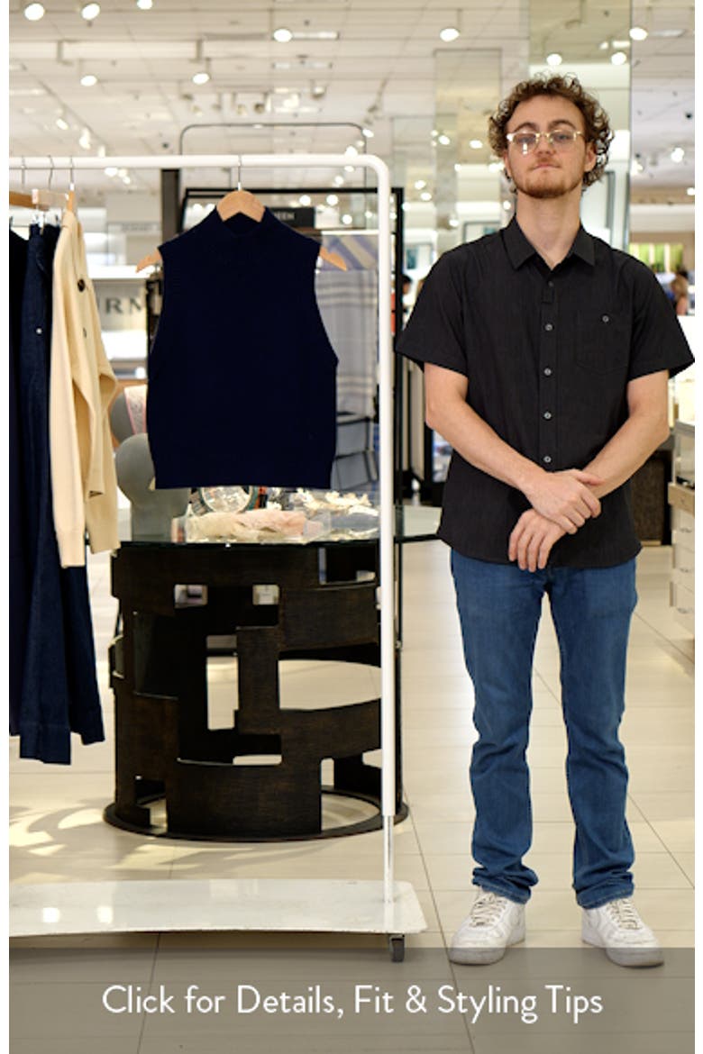 Sleeveless Cotton Blend Turtleneck Sweater video