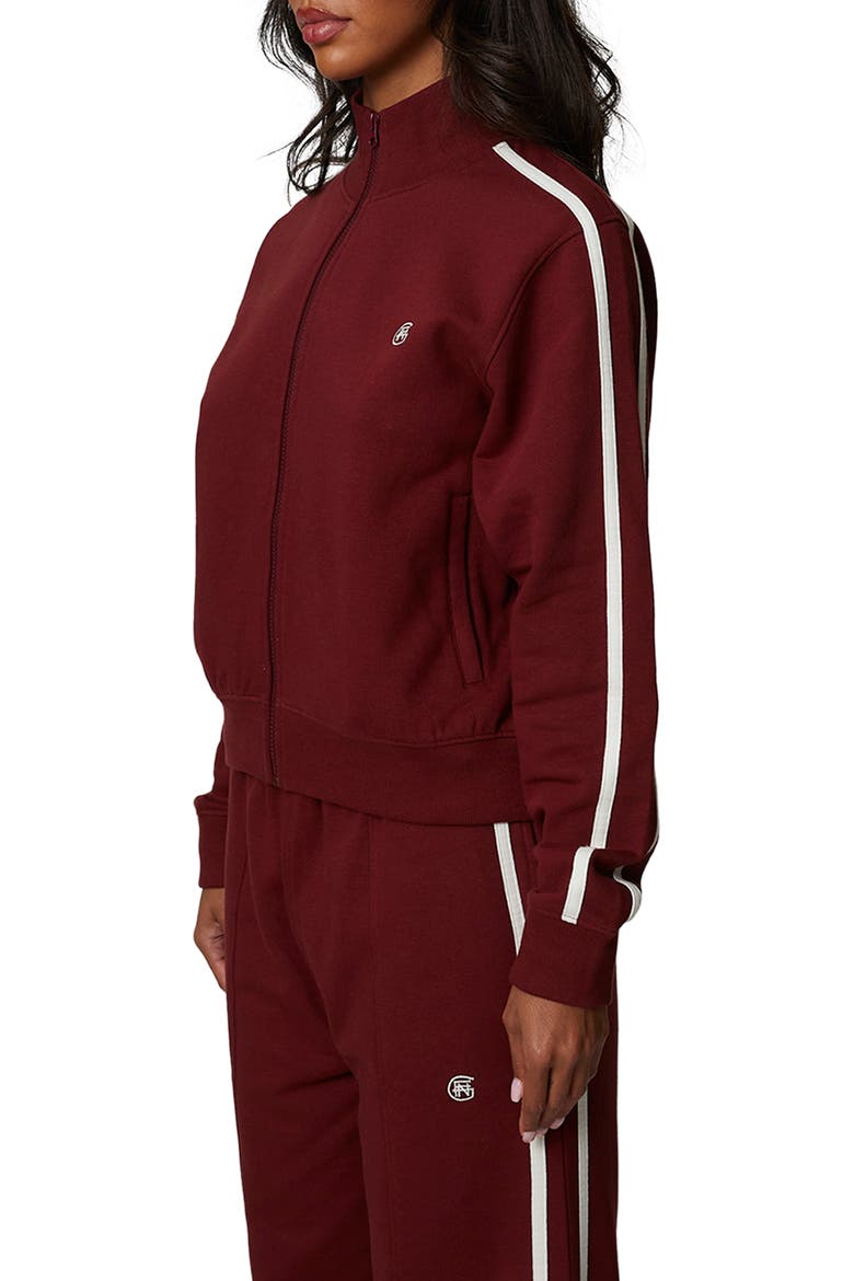 Emblem Sport Tracksuit Jacket, Alternate, color, Burgundy