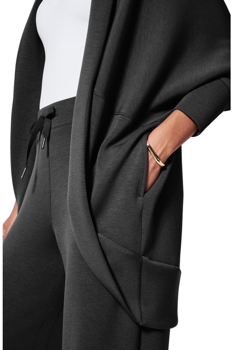 AirEssentials Cocoon Cardigan, Alternate, color, VERY BLACK
