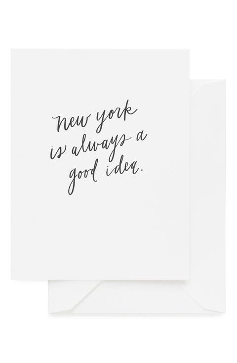 New York Is Always a Good Idea Greeting Card & Envelope Set