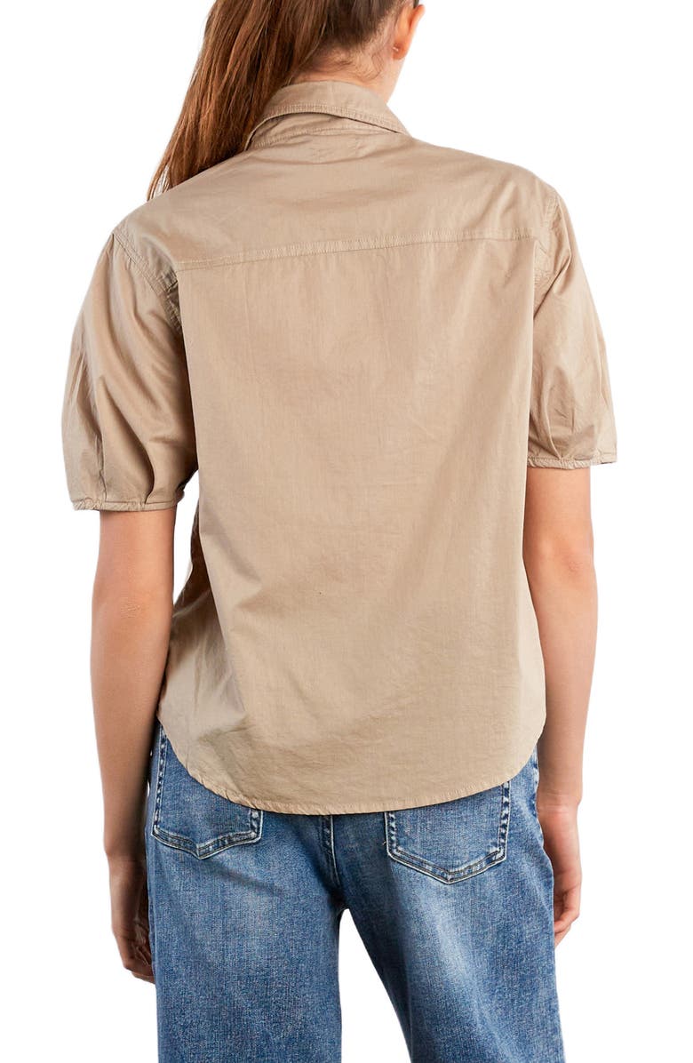 Wash Lab Denim Pincess Pleated Shirt, Alternate, color, Cobblestone