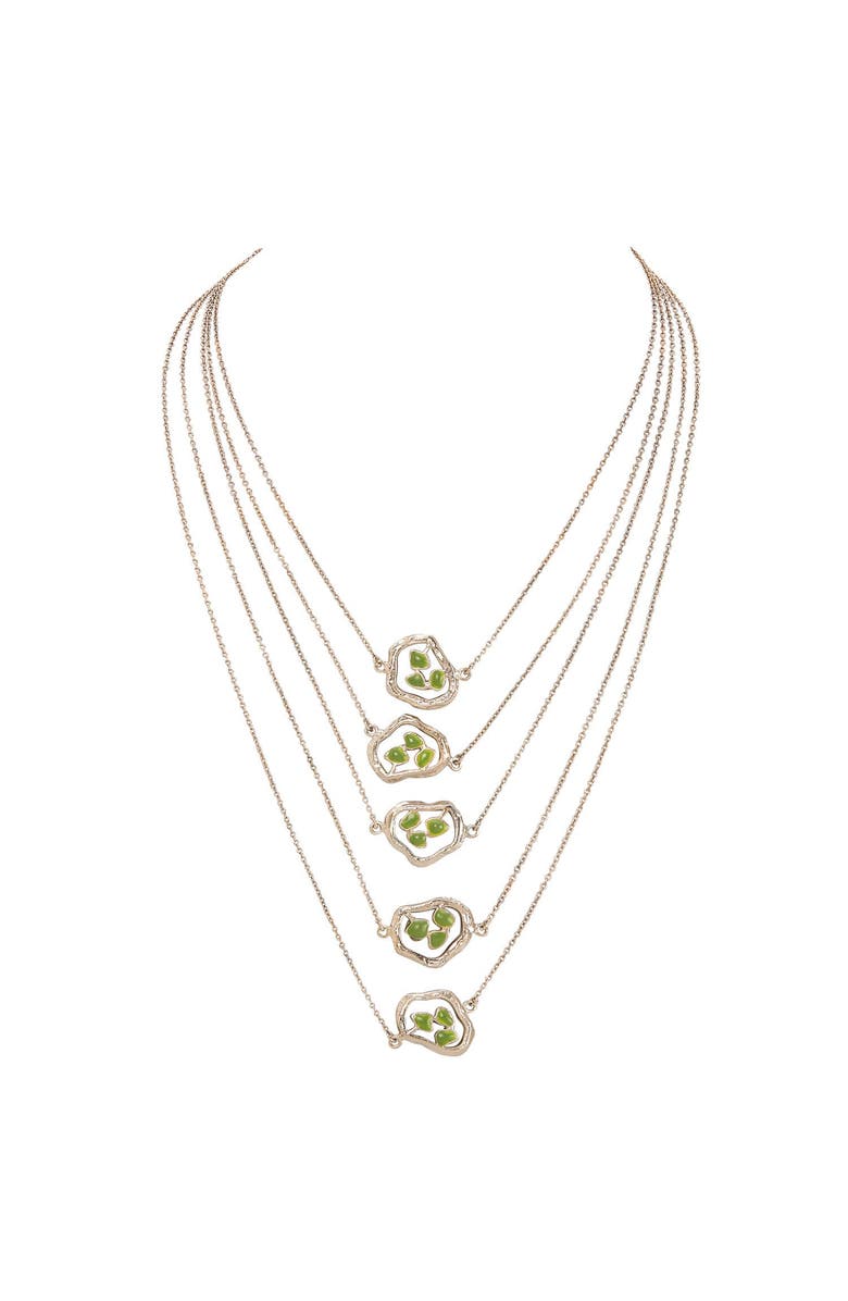 Dhwani Bansal TERRA LAYERED NECKLACE, Main, color, Gold Plated