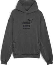 PUMA x Represent Embroidered Cotton Graphic Hoodie