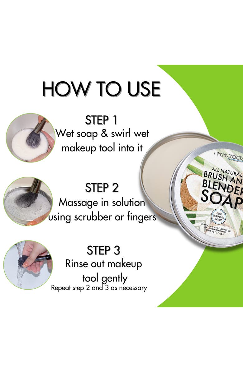 Cinema Secrets Brush & Blender Soap, Alternate, color, Coconut