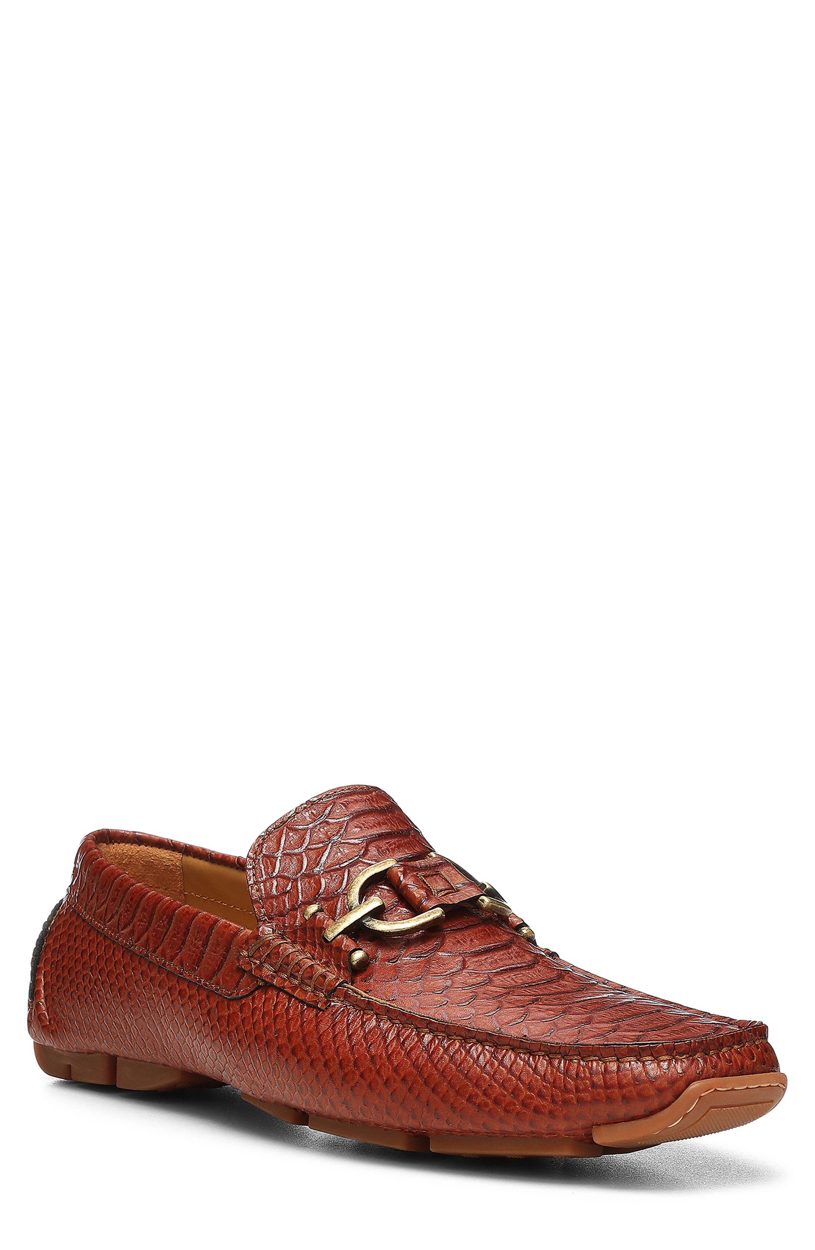 Donald Pliner Dacio II Snakeskin Embossed Driving Loafer