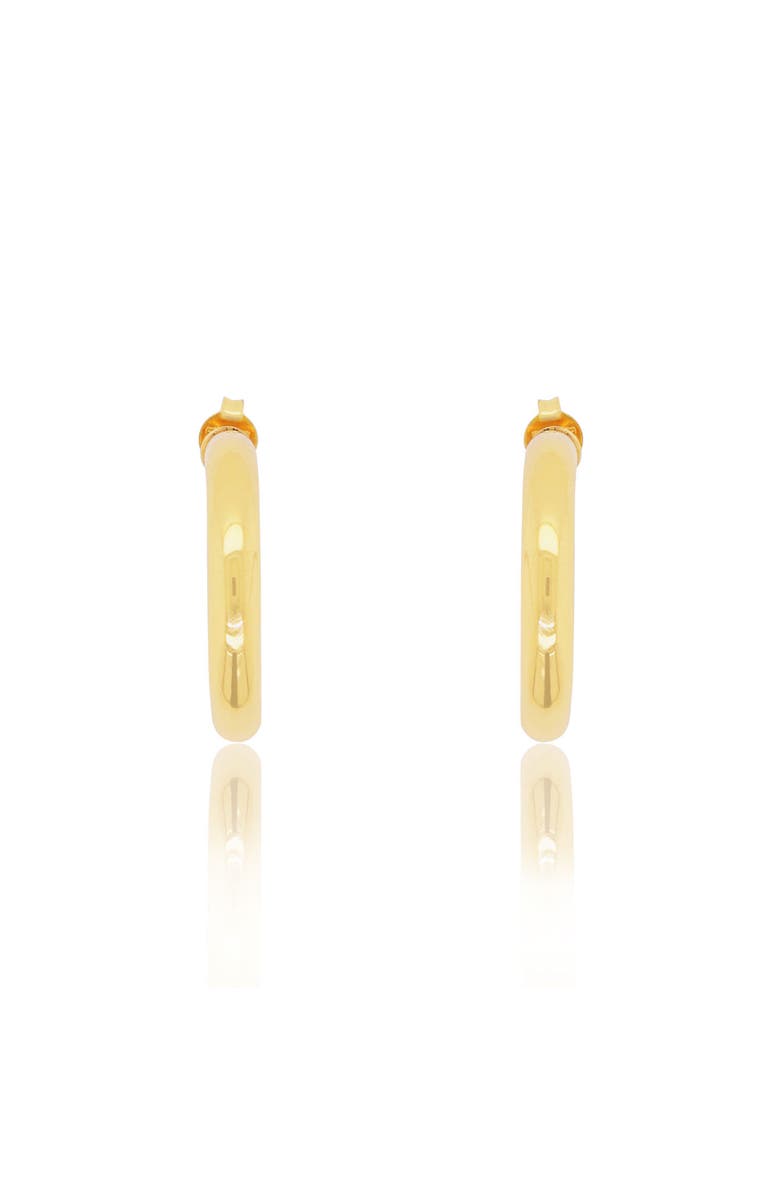 The Lovery Fine Jewelry Gold Tube Hoop Earrings, Alternate, color, Yellow Gold