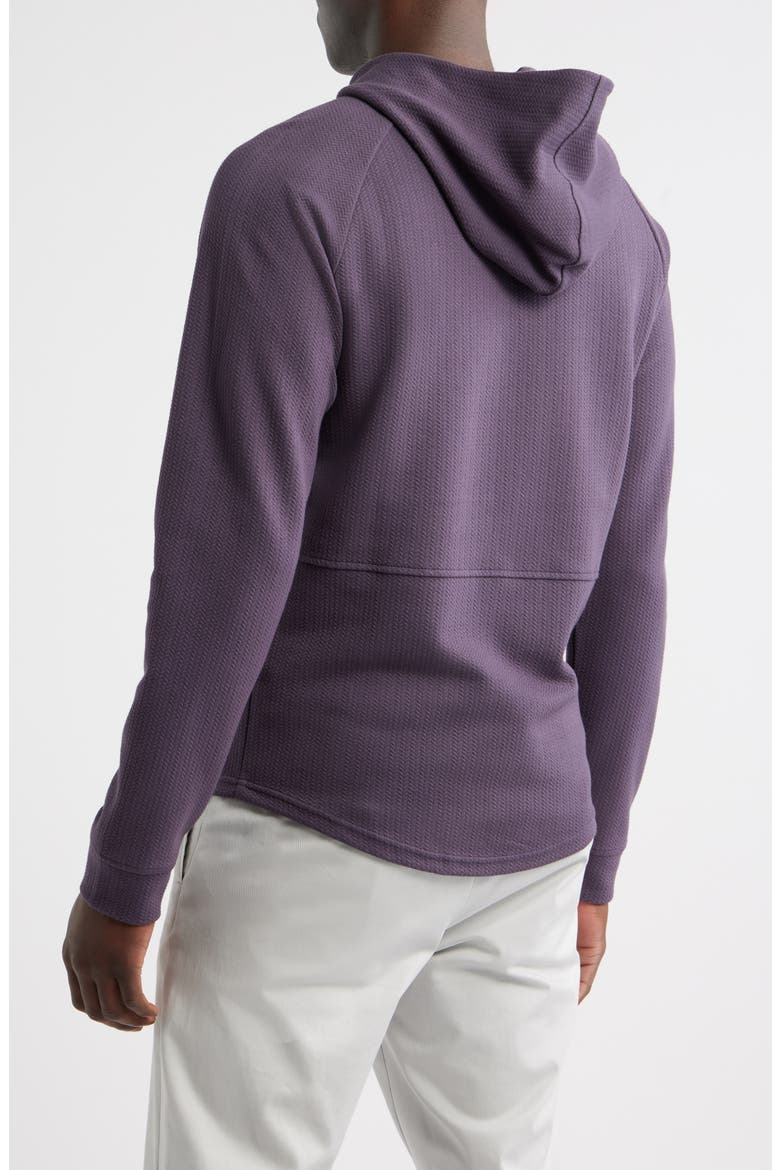 Luke Hooded Cotton Blend Performance Pullover, Alternate, color, PLUM