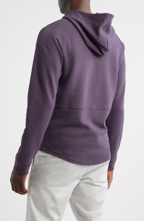 Swannies Luke Hooded Cotton Blend Performance Pullover In Purple