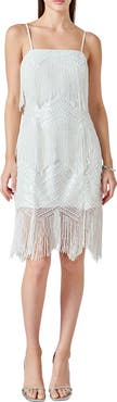 Endless Rose Beaded Fringe Sleeveless Dress