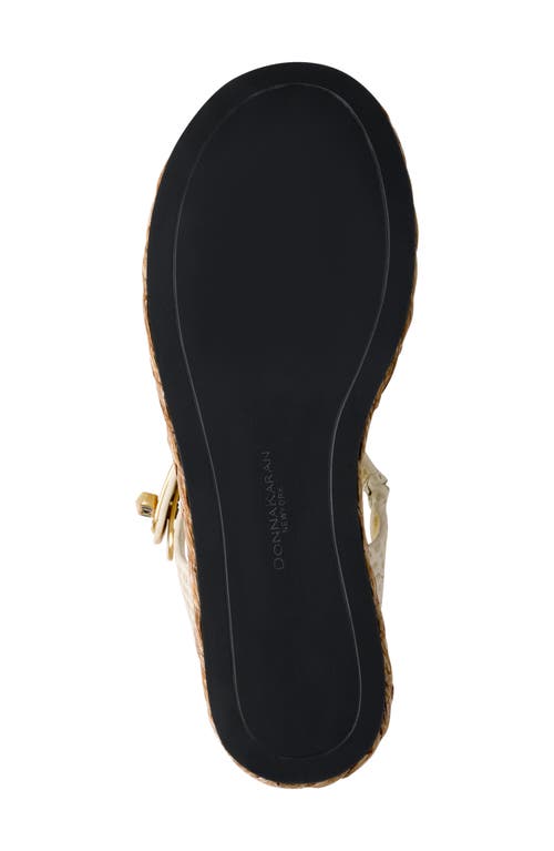 Donna Karan New York Cebrina Ankle Strap Platform Wedge Sandal In Ivory