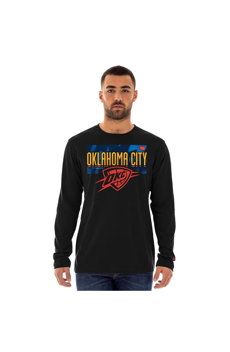 New Era Men's New Era  Black Oklahoma City Thunder 2024/25 City Edition Long Sleeve T-Shirt, Alternate, color, 