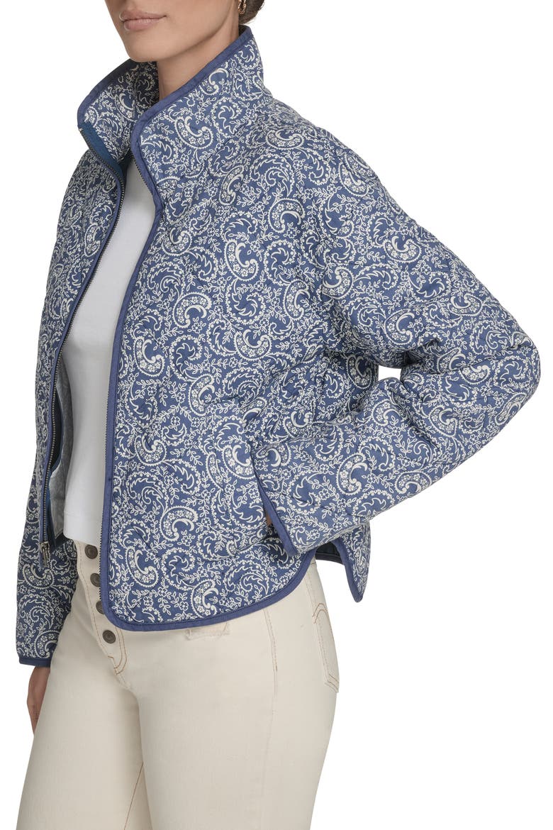 Quilted Cotton Jacket, Alternate, color, BLUE INDIGO EGRET PAISLEY