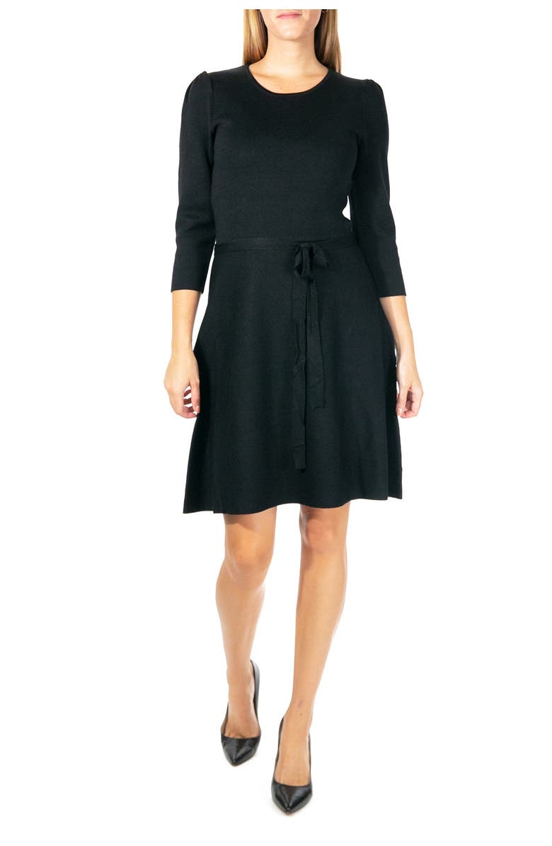 Nina Leonard Fit & Flare Dress, Main, color, 