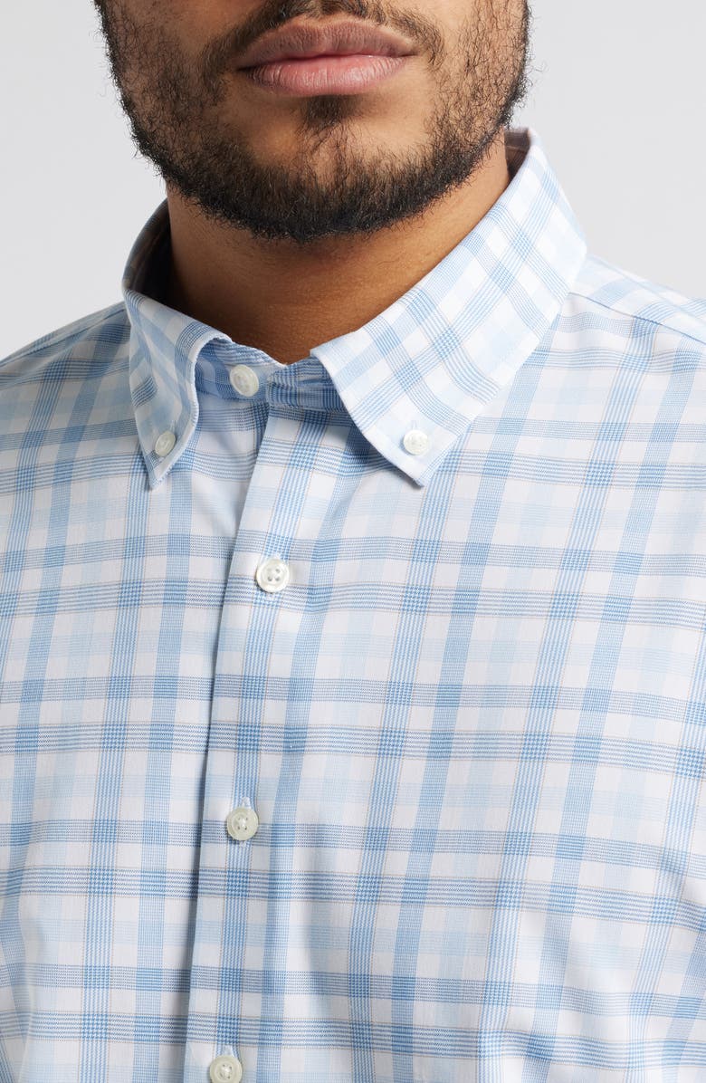 johnnie-O Madden Check Stretch Button-Down Shirt, Alternate, color, 