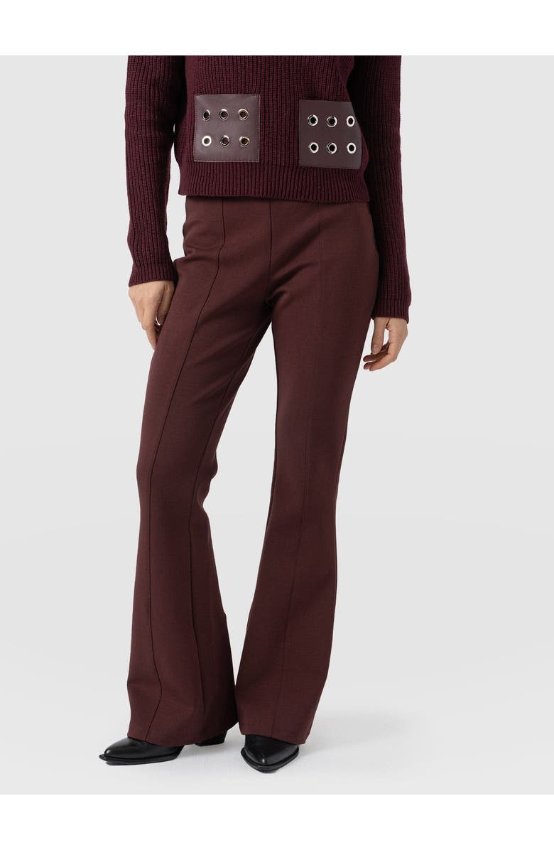 Saint + Sofia Fearne Flare Legging, Alternate, color, Maroon