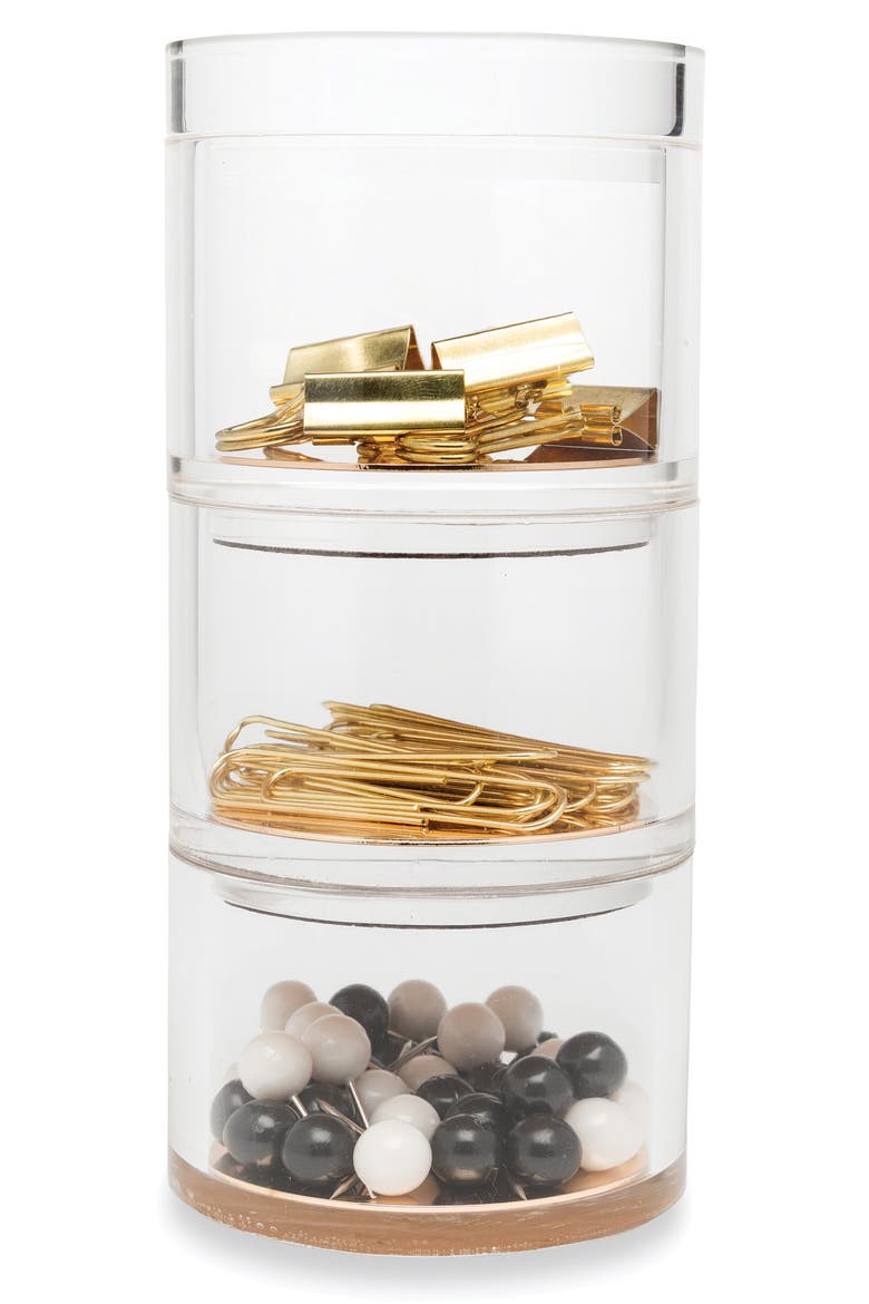stackable desk organizer set, Main, color, GOLD