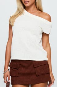 Princess Polly Ashfield One-Shoulder Sweater