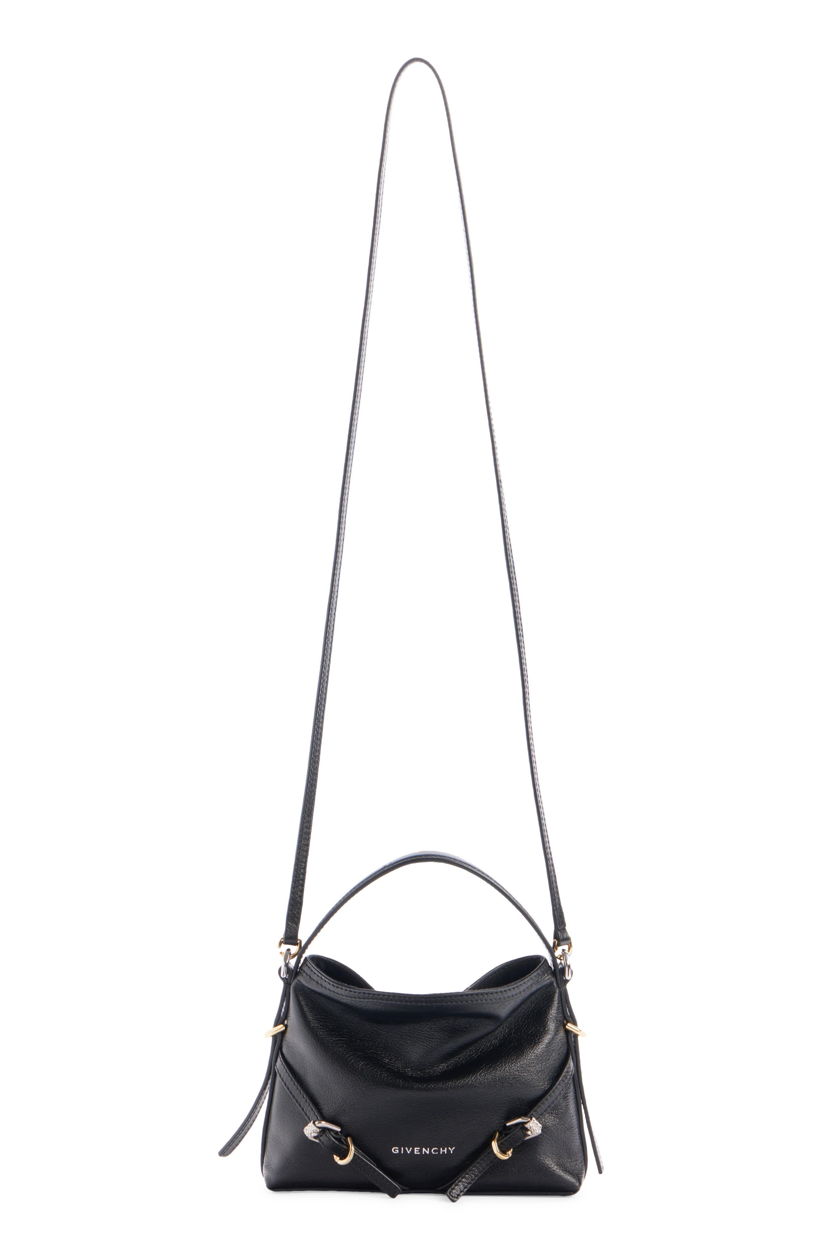 Givenchy Nano Voyou Leather Crossbody Bag, Alternate, color, 