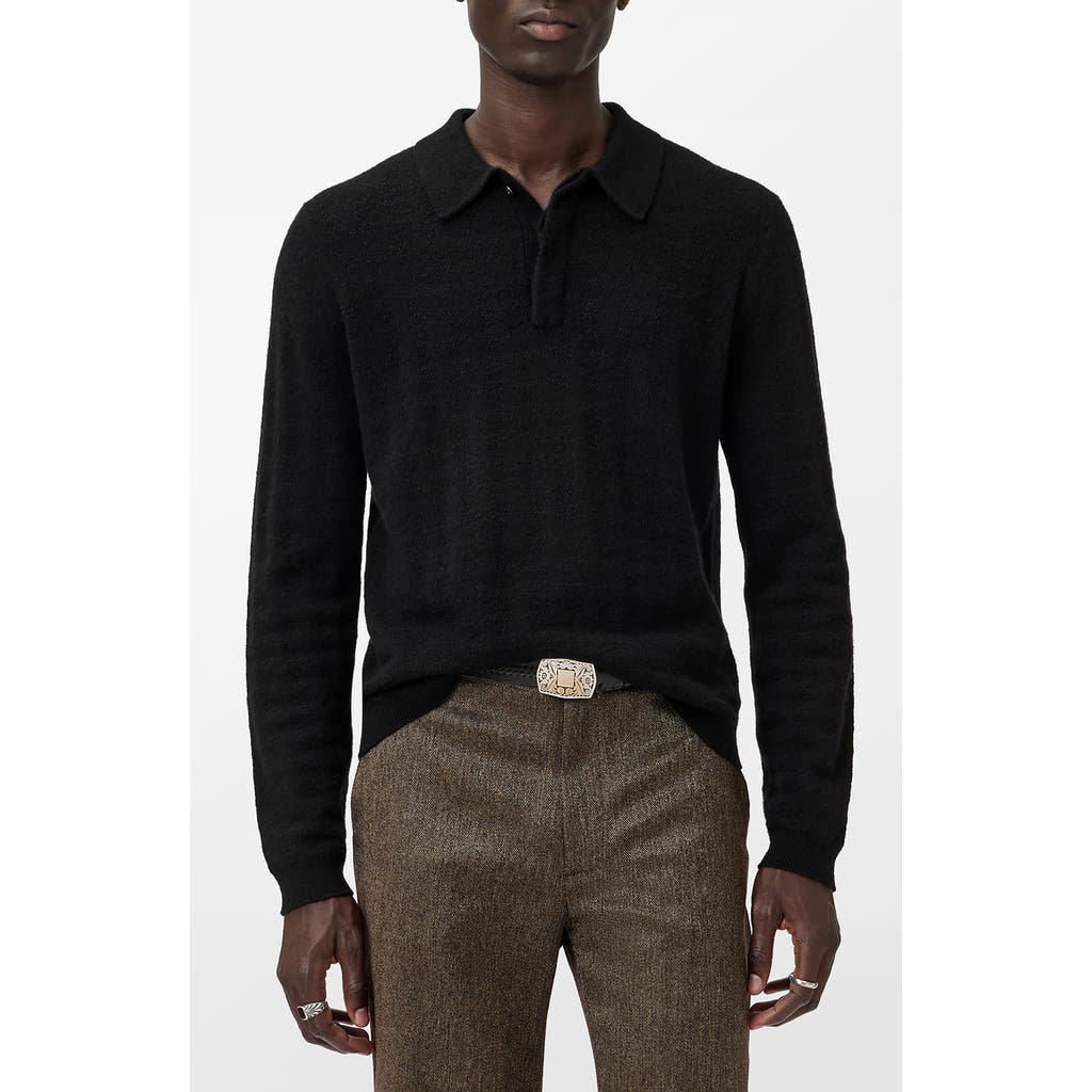 John Varvatos Macra Cashmere & Cotton Polo In Brown