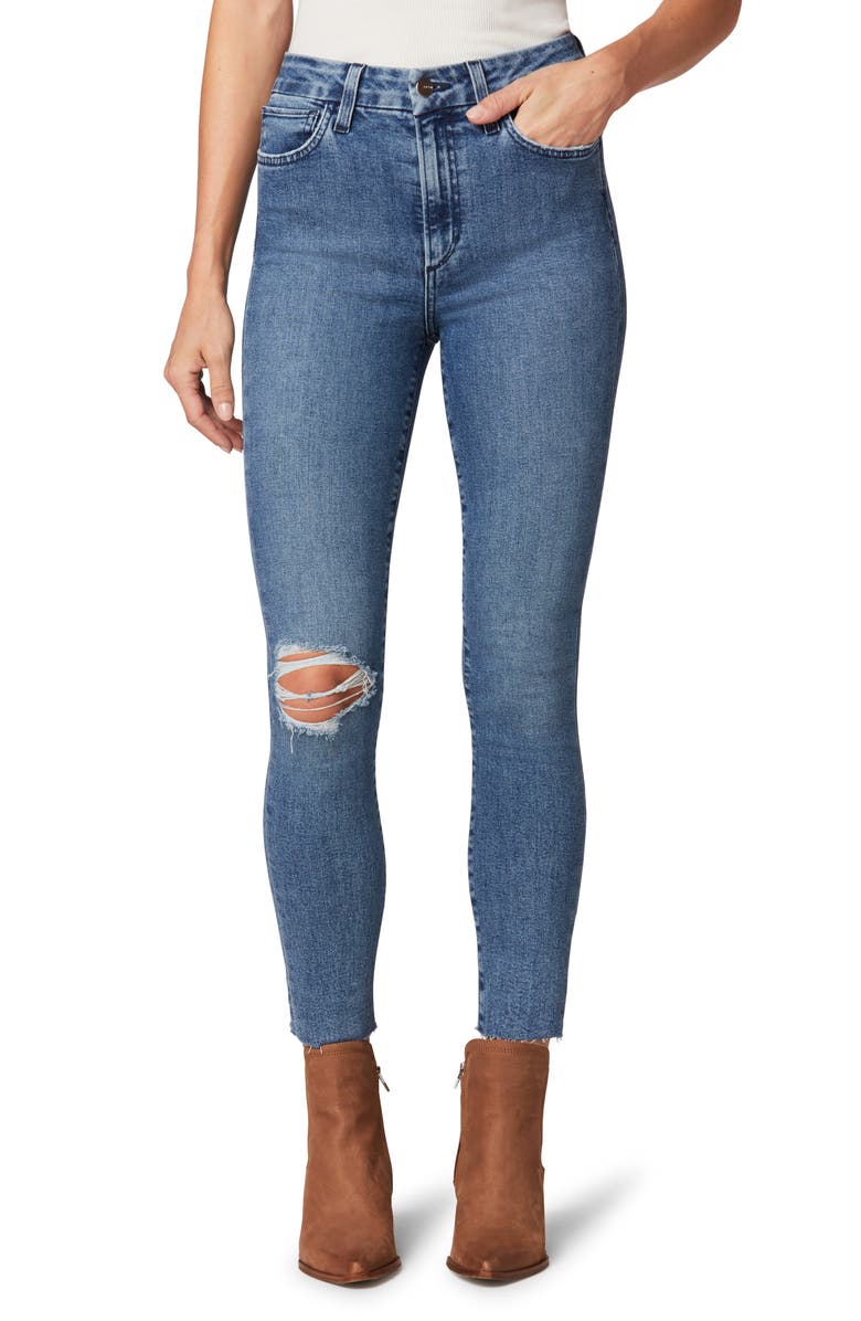 Joe's The Hi Honey Ripped Crop Skinny Jeans, Main, color, 