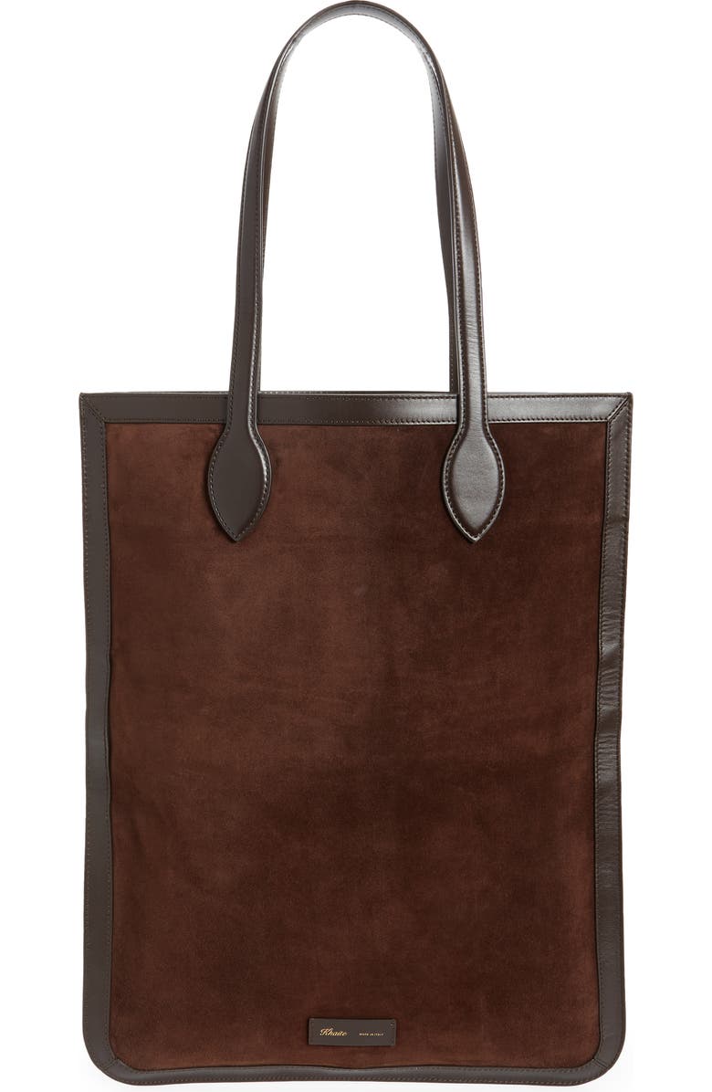 Khaite Grace Calfskin Suede Tote, Main, color,