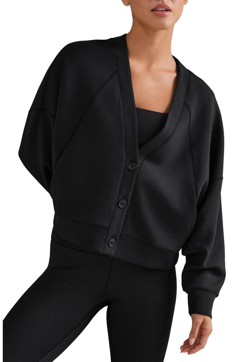 DreamGlow Cardigan, Main, color, PURE BLACK HEATHER