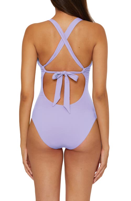 Becca Marble Canyon Ring One-piece Swimsuit In Bellflower