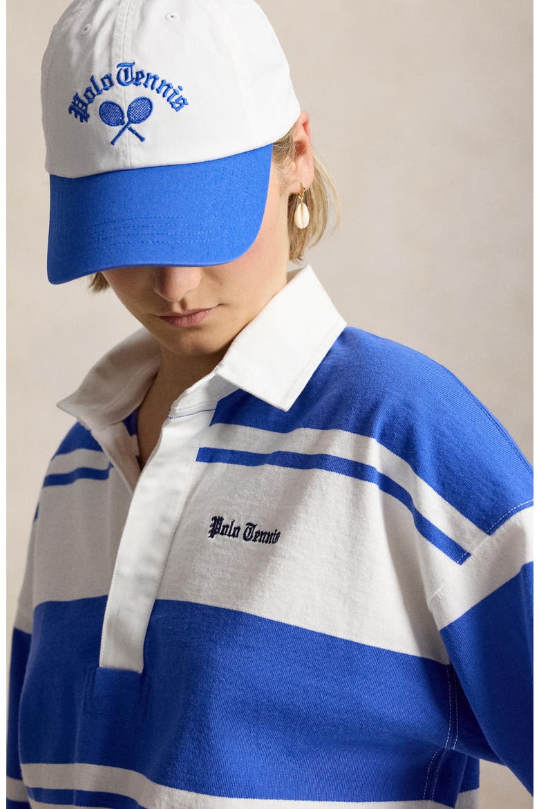 Rugby Stripe Cotton Top, Alternate, color, BLUE