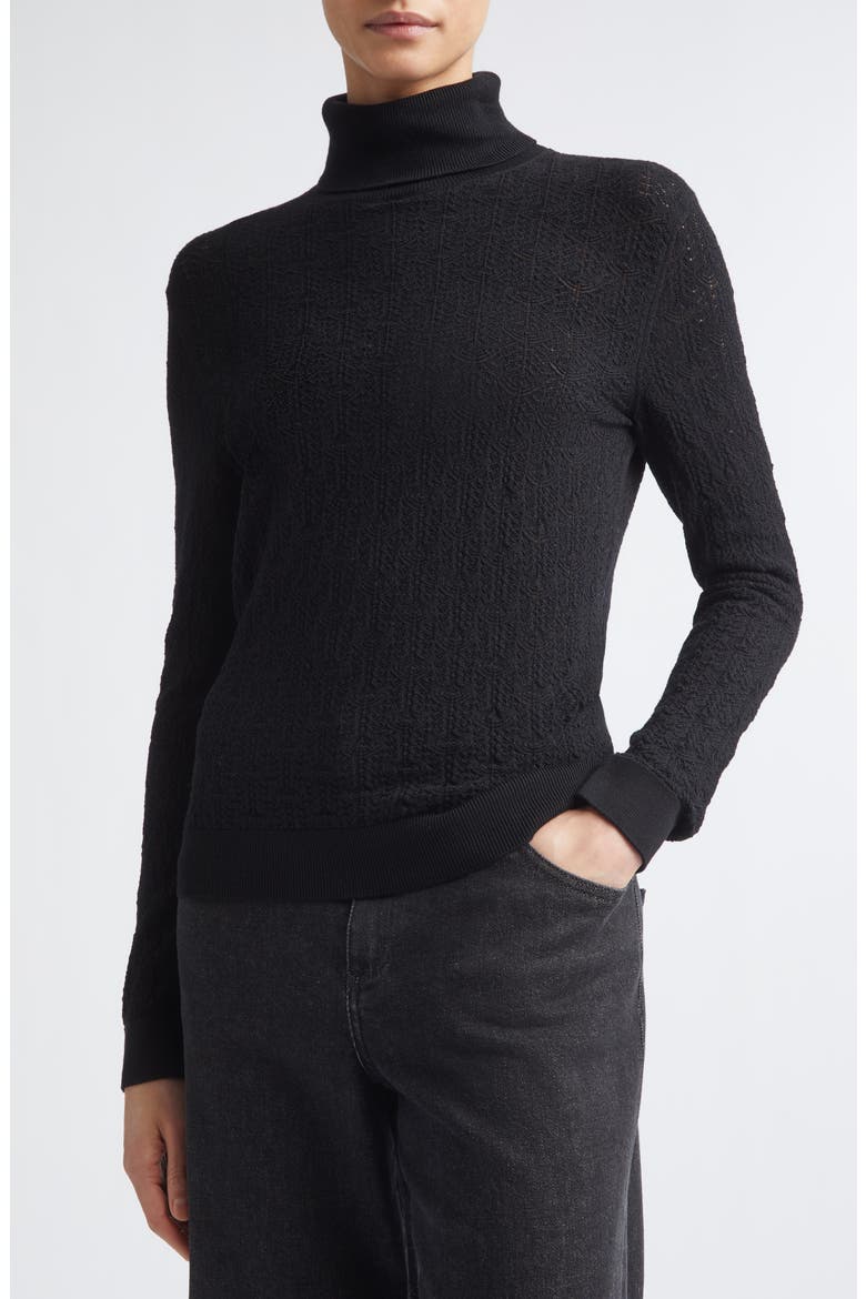 Merino Wool Turtleneck Sweater, Alternate, color, 22 BLACK