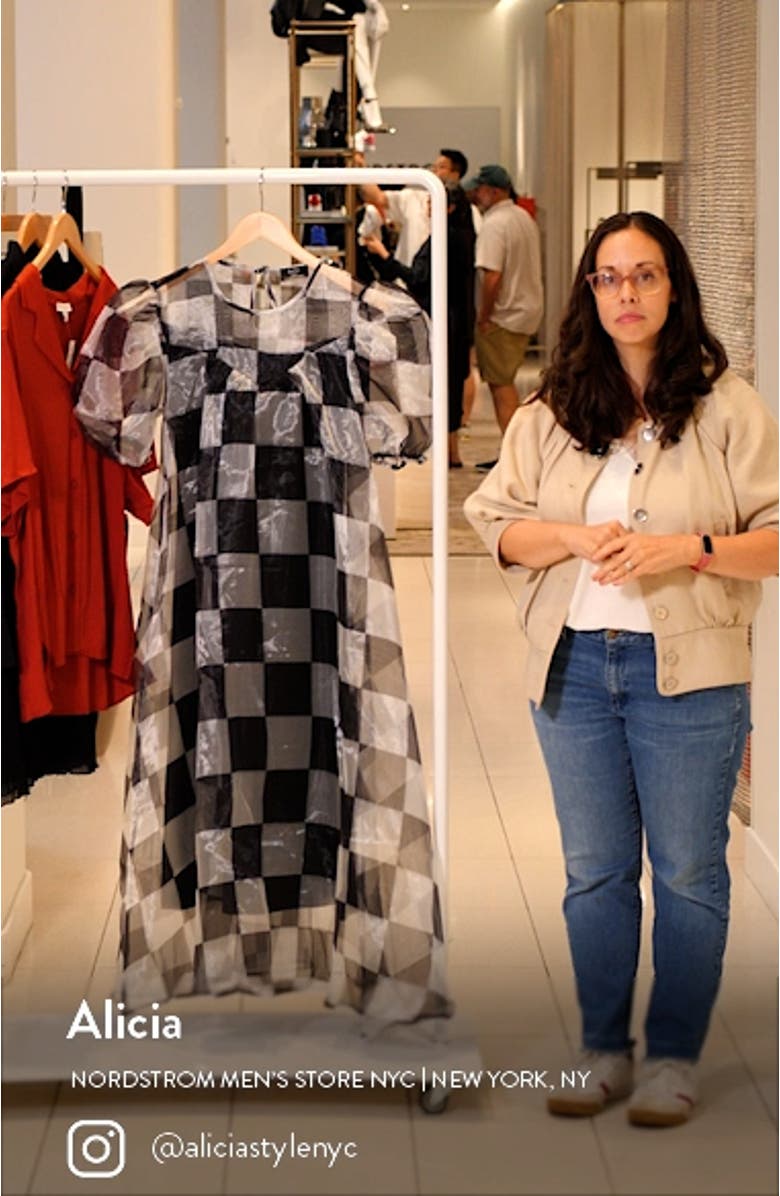 Star Energy Plaid Organza Dress, sales video thumbnail