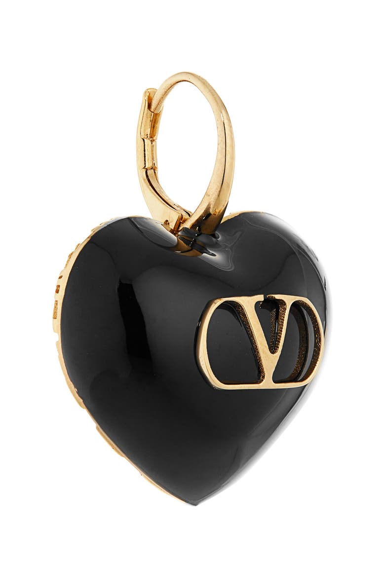 Coeur Royal Drop Earrings, Alternate, color, ORO/ NERO