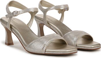 Naturalizer Women's Grace Ankle Strap Heeled Sandal - Padded Footbed, Premium Leather, 2 3/8 Inch Heel