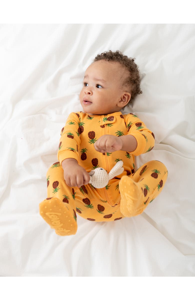 Leveret Footed Cotton Matching Family Pajamas, Nature & Water Prints, Alternate, color, Pineapple
