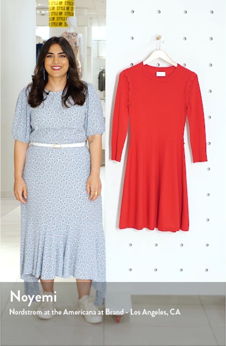 Fit & Flare Sweater Dress, sales video thumbnail